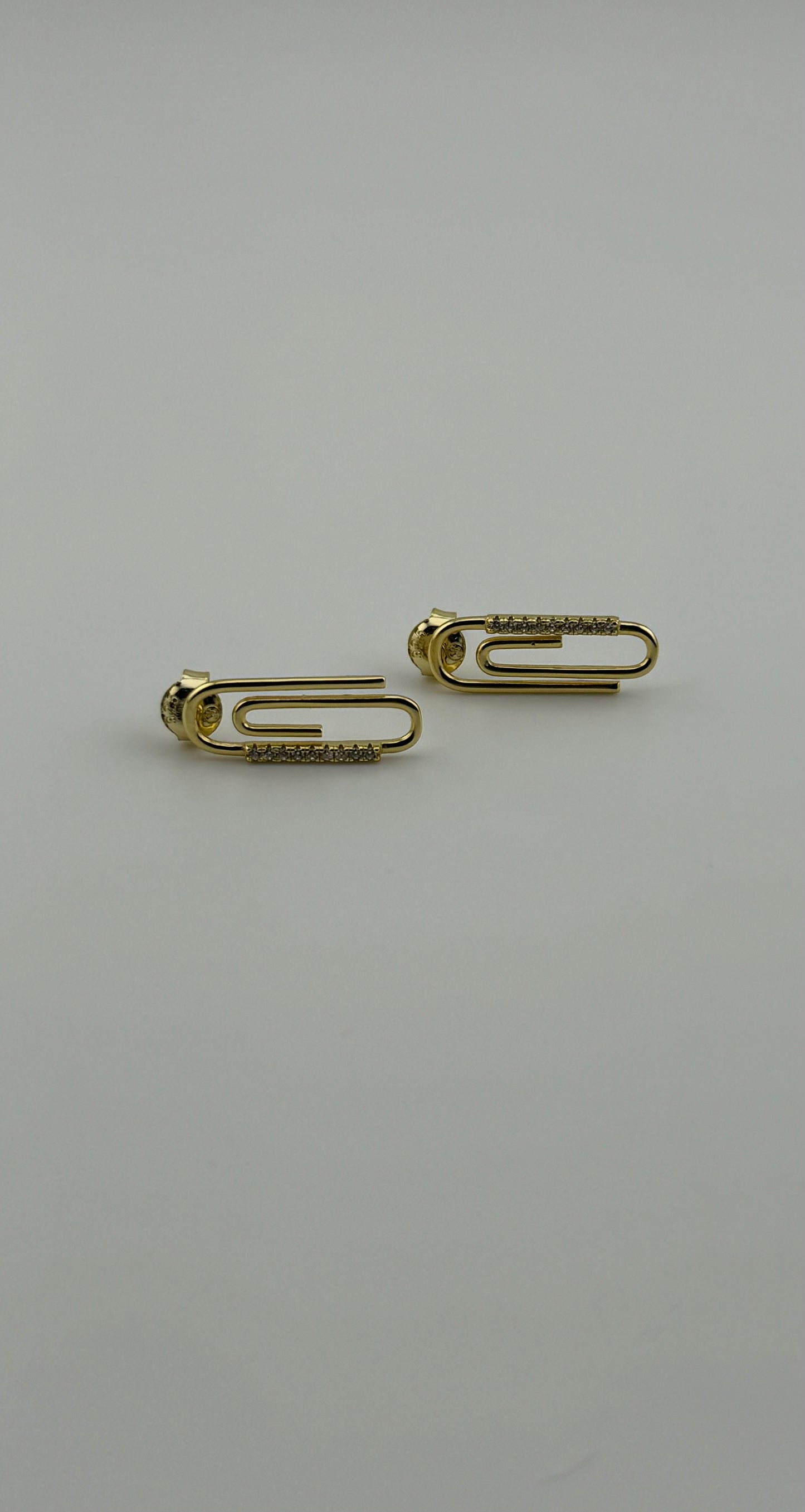 Paper clip ear studs