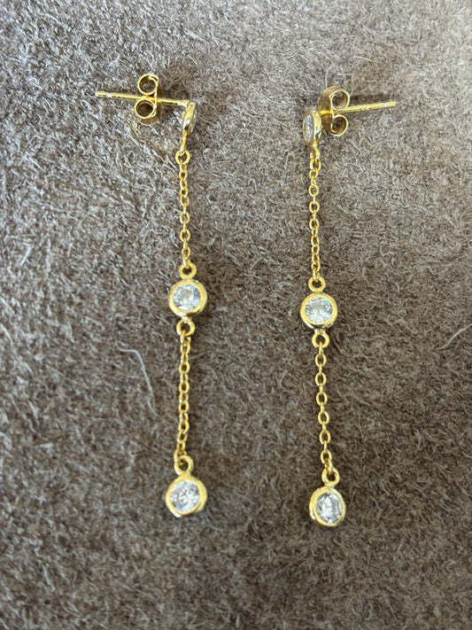Diamond by the yard earrings