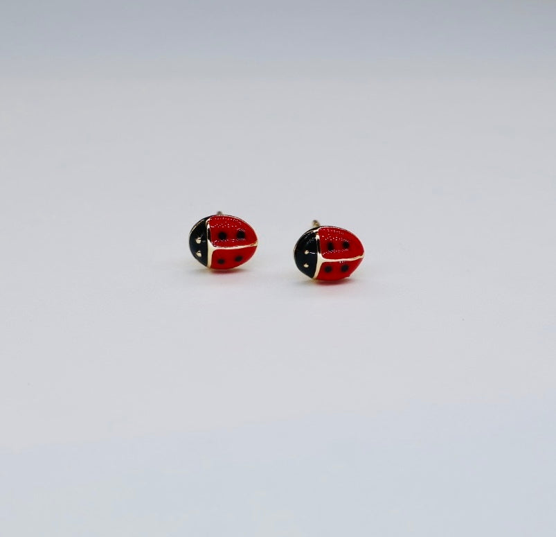 Lady bug studs