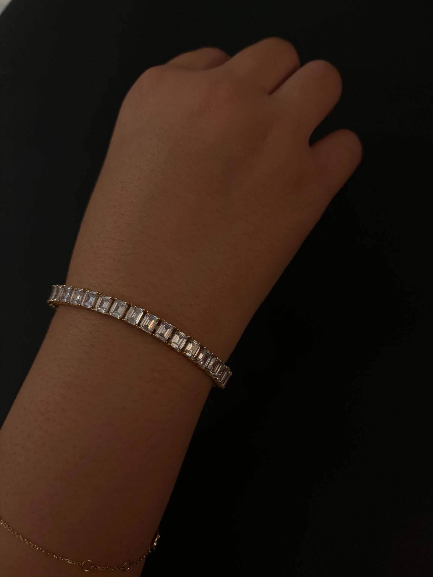 Emerald cut bracelet
