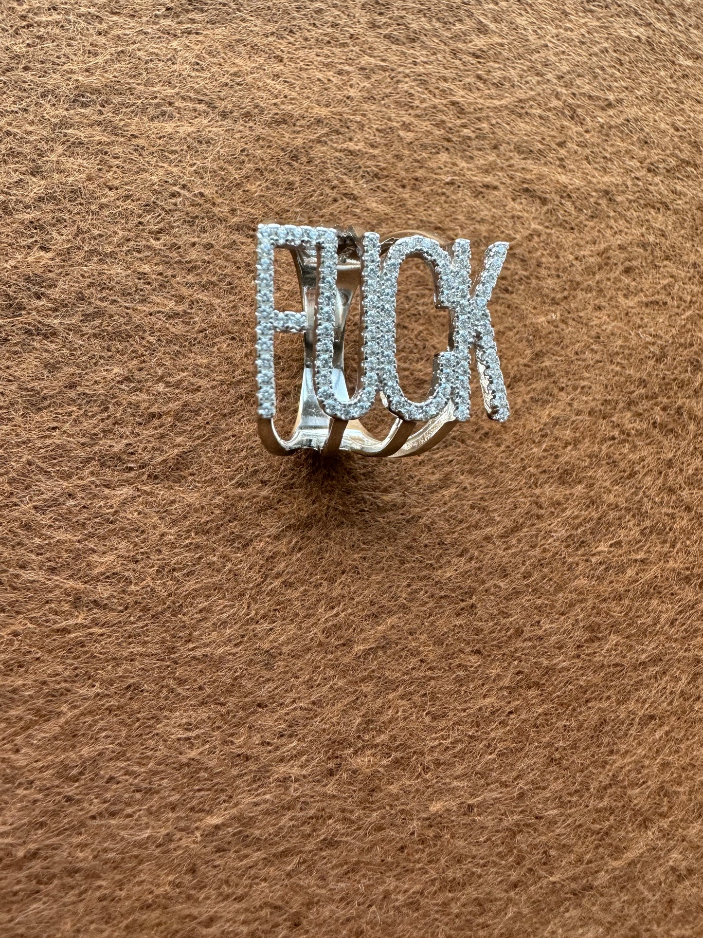 FUCK ring silver