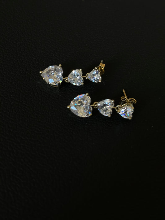 Triple gear earrings