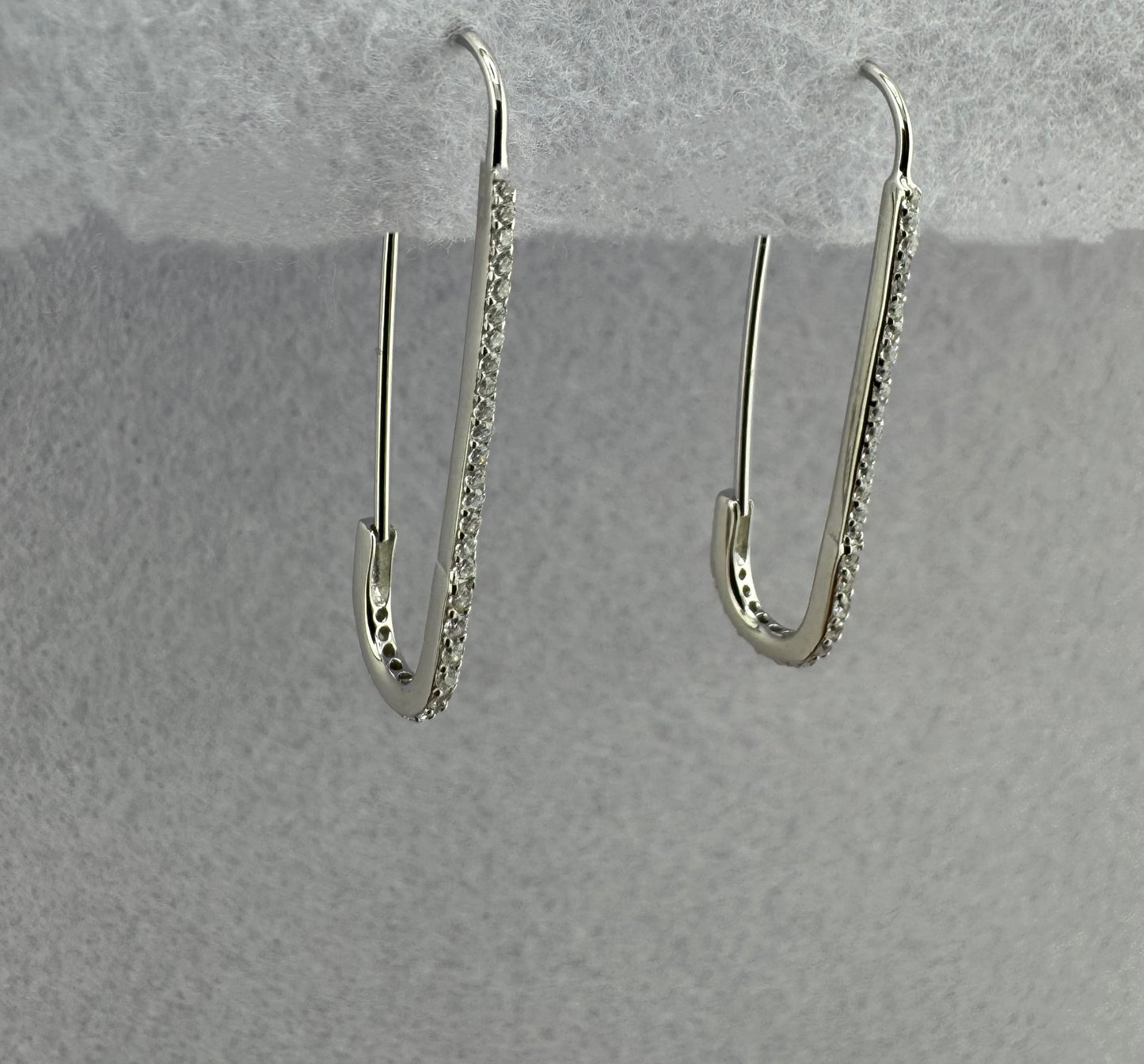 Safety pin earrings silver