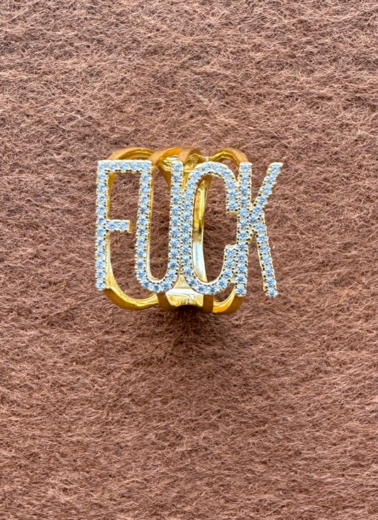 FUCK ring gold