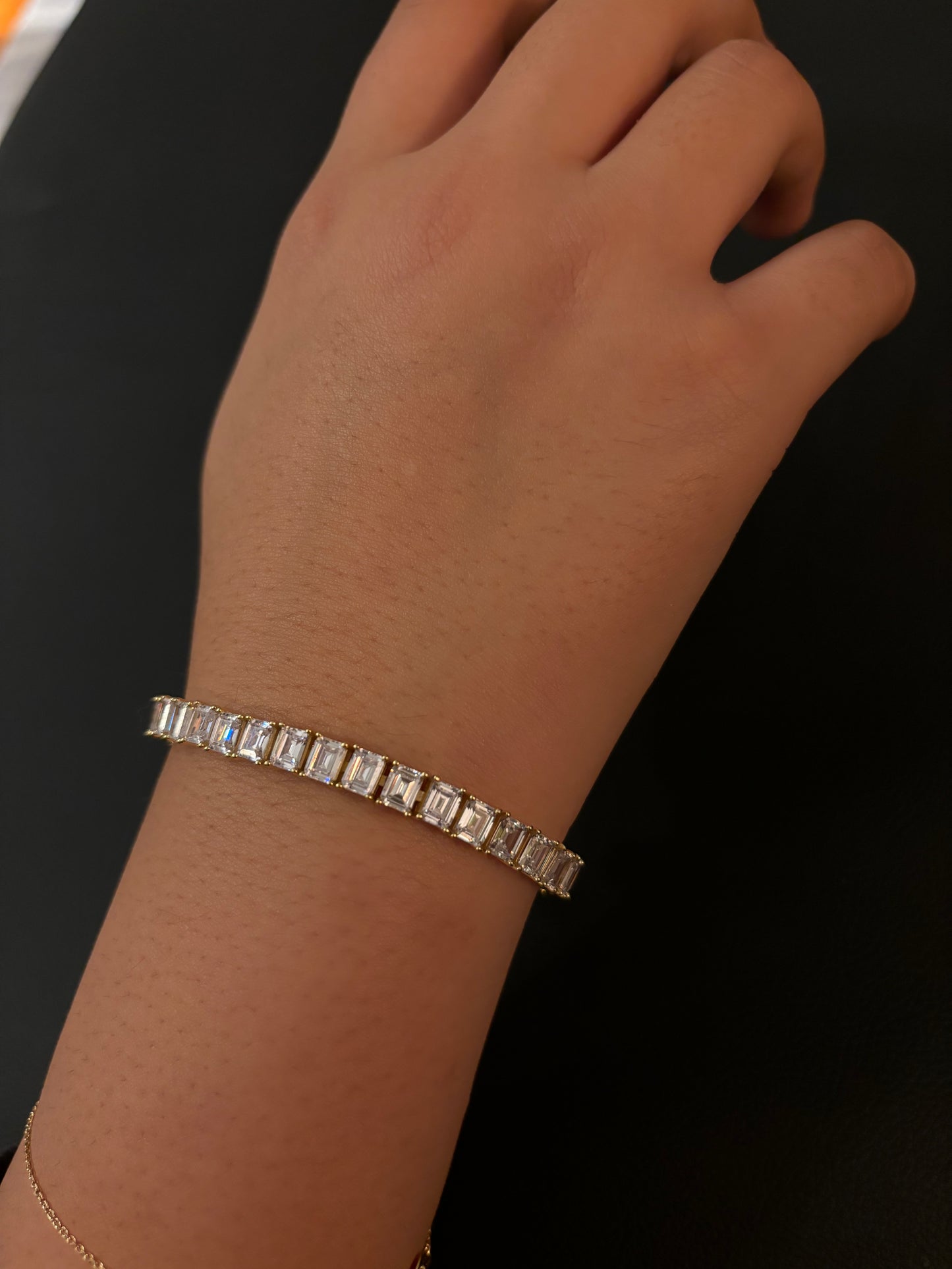 Emerald cut bracelet