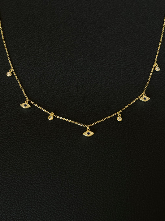 Evil eye choker necklace