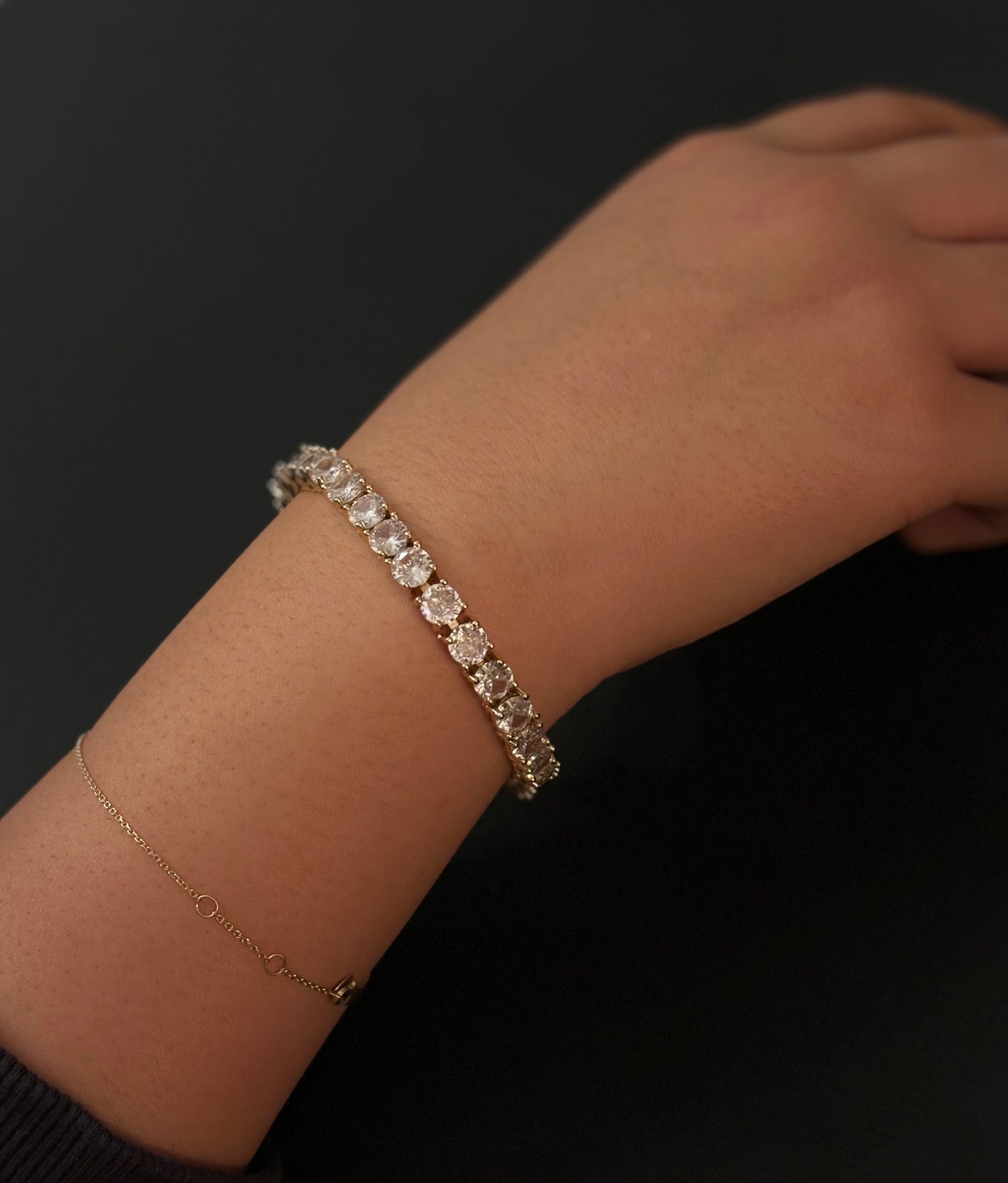 Gold 4 mm tennis bracelet