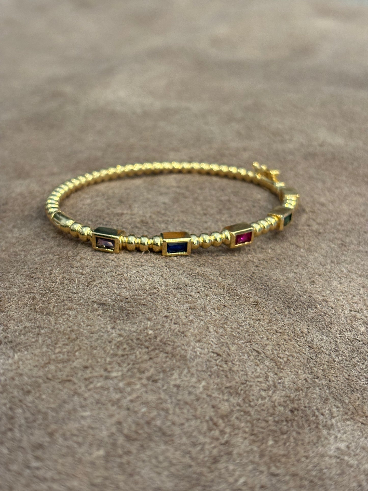 Multi stone bangle