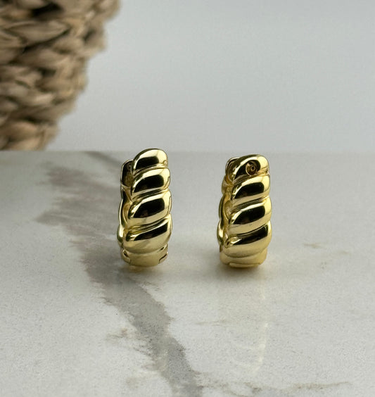 Croissant gold hoops