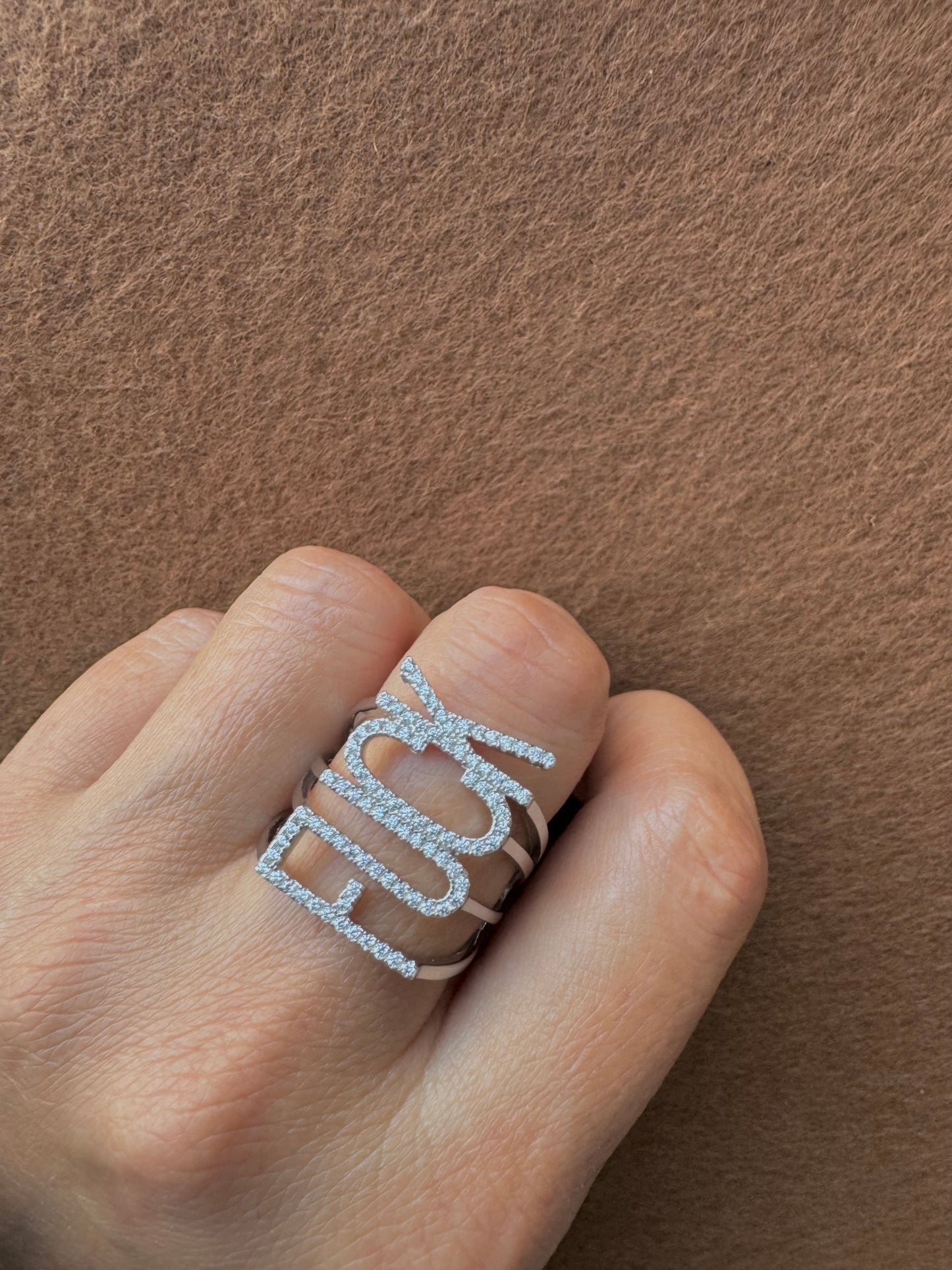FUCK ring silver