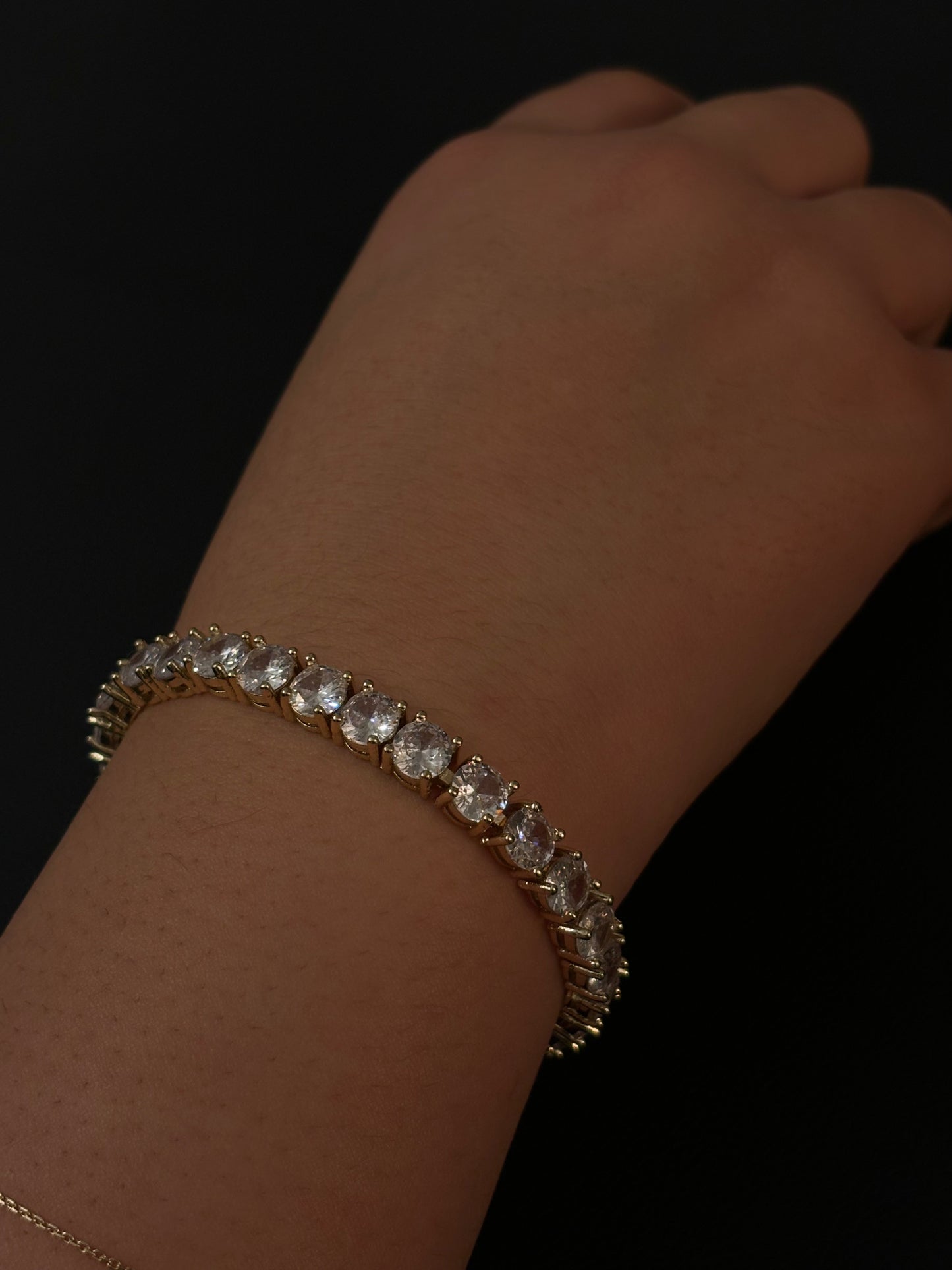 Gold 4 mm tennis bracelet