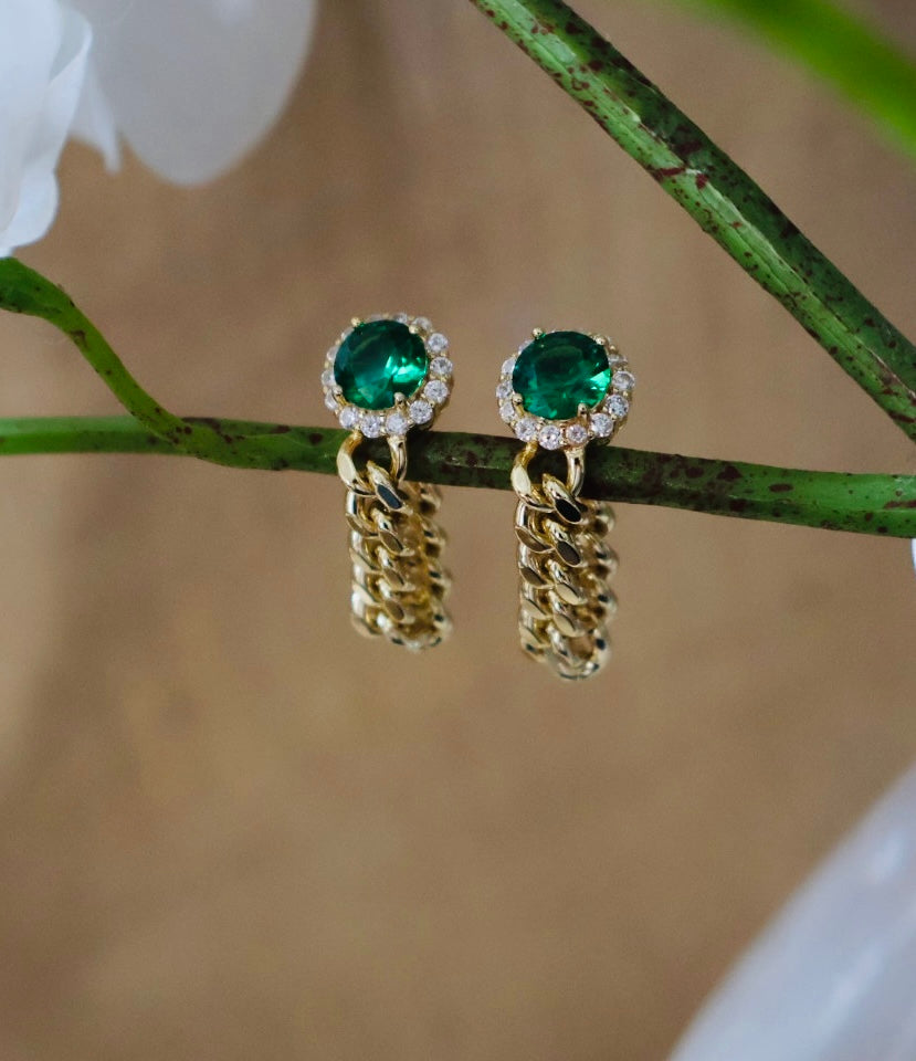 Tàshi chain earrings