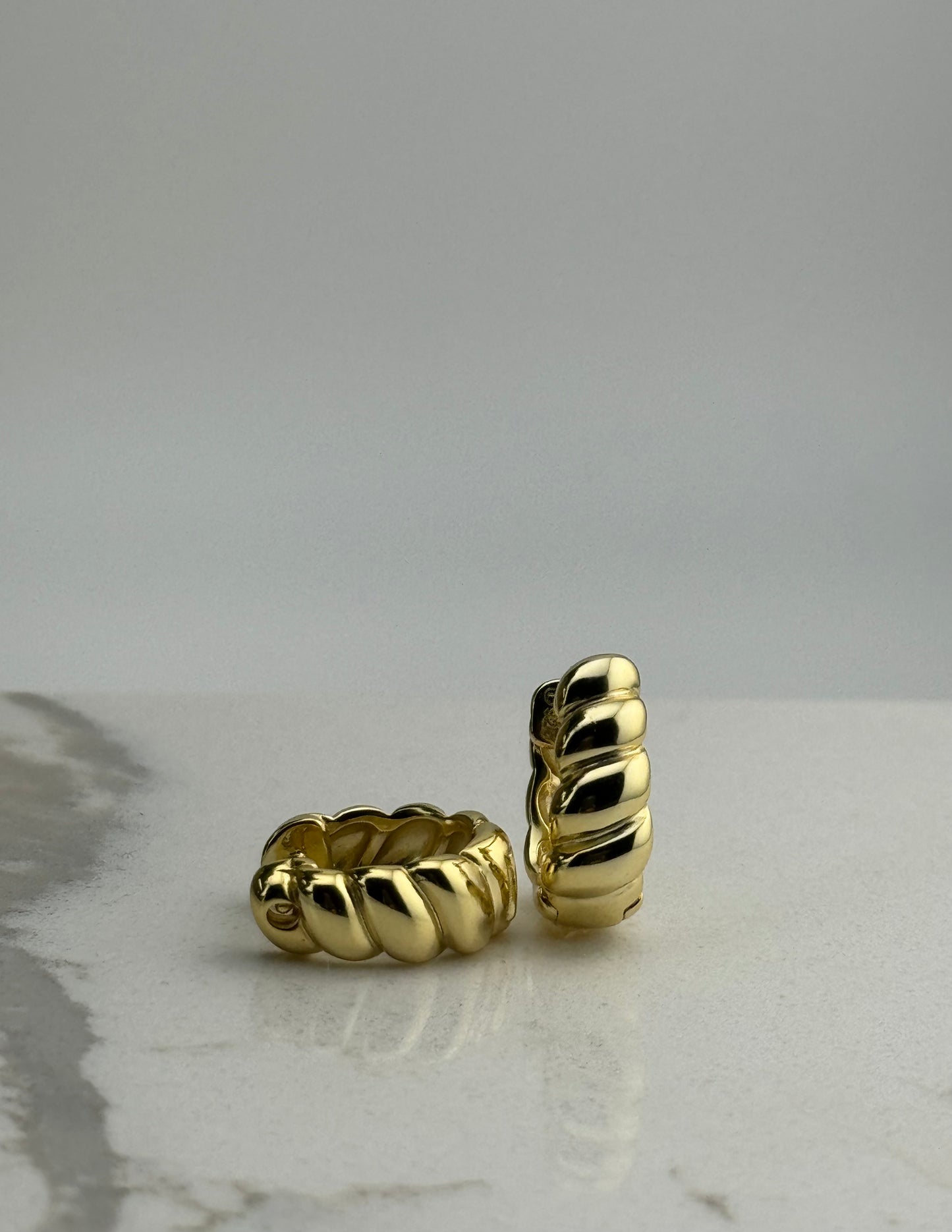 Croissant gold hoops
