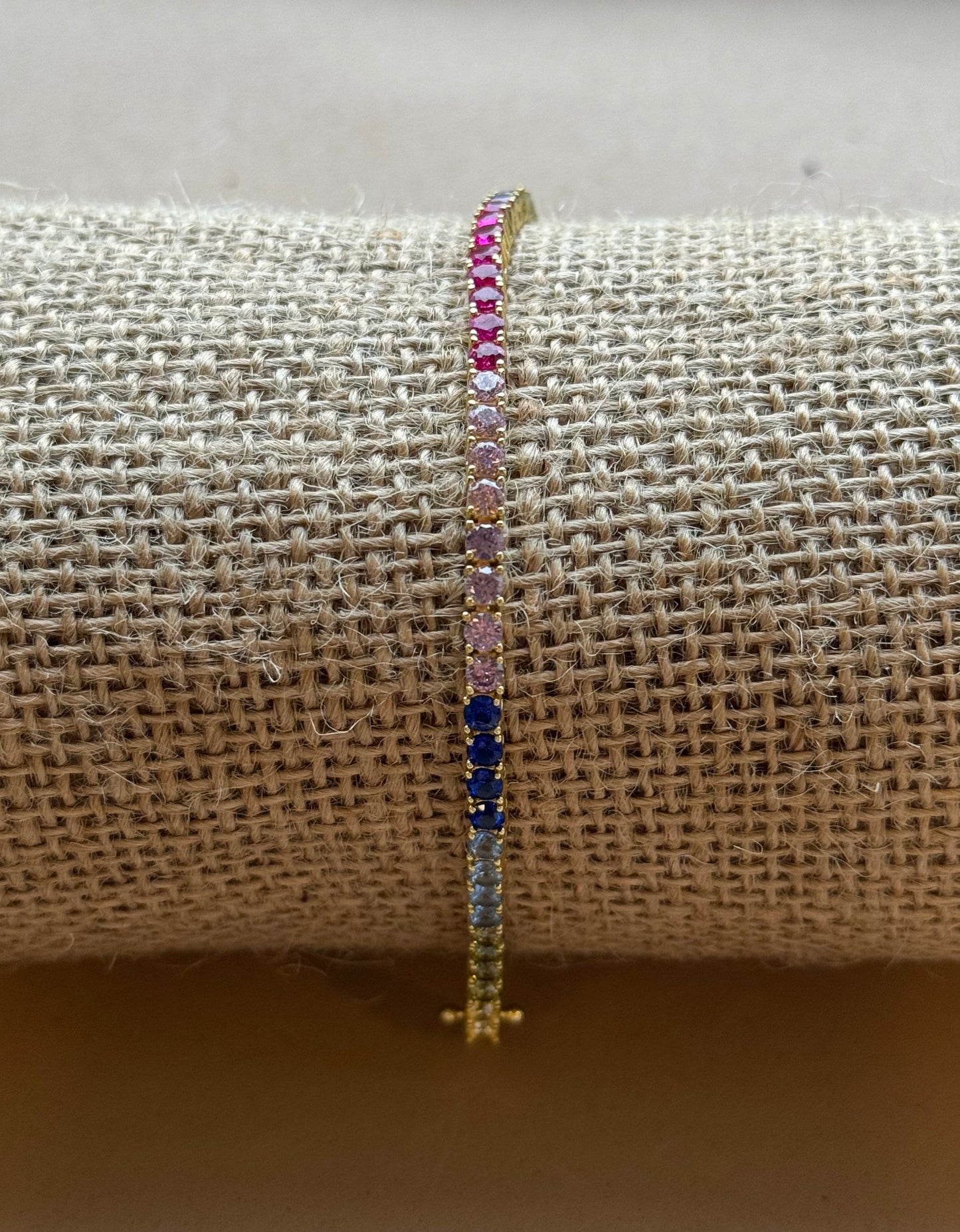Multi color tennis bracelet 2mm