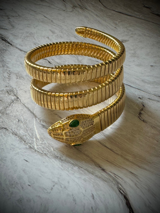 Serpentine wrap bracelet