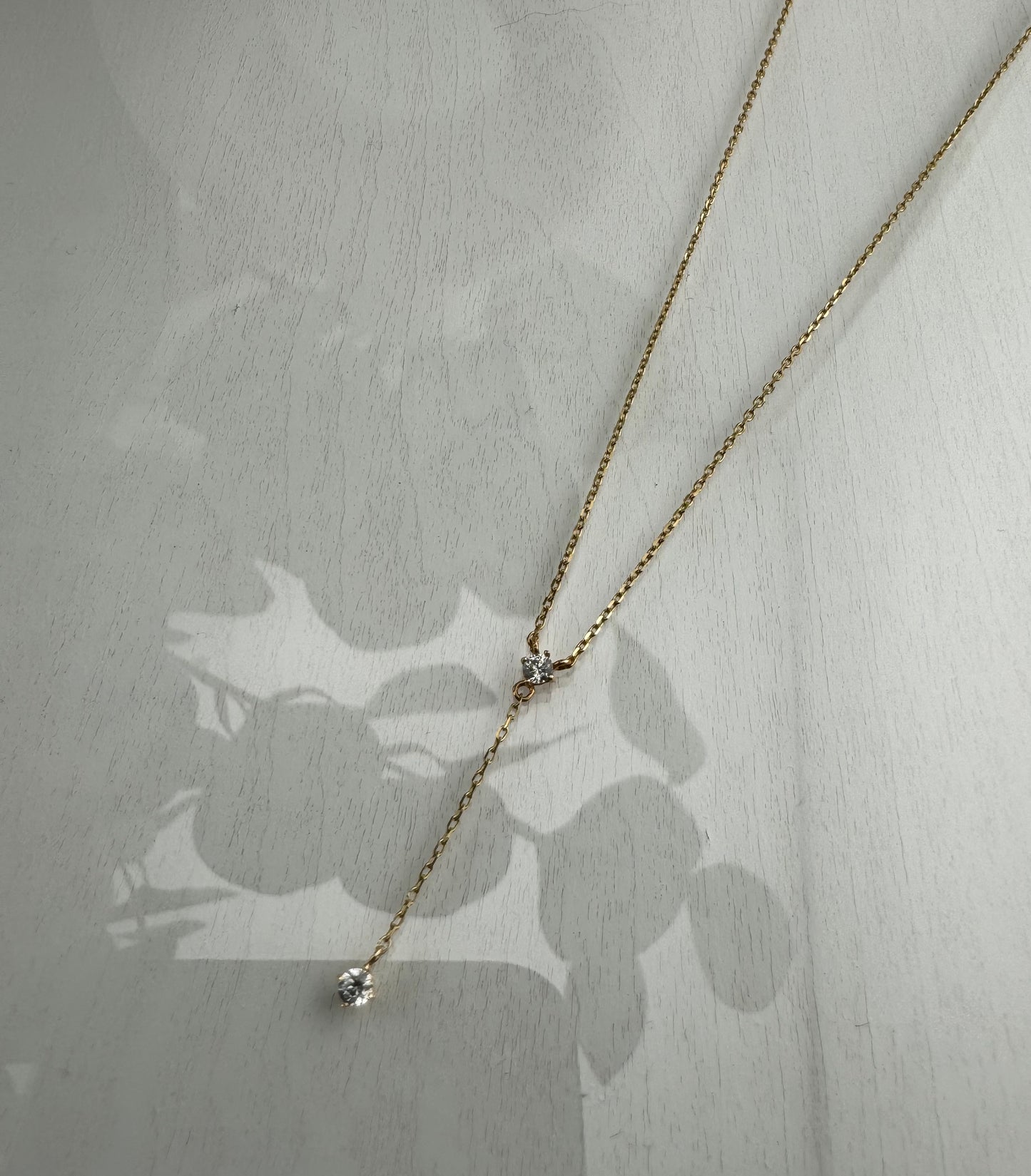 14k gold lariat necklace