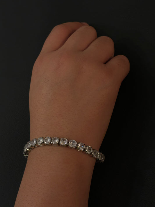 Silver tennis 4 mm bracelet