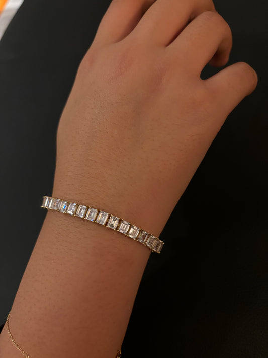 Emerald cut bracelet