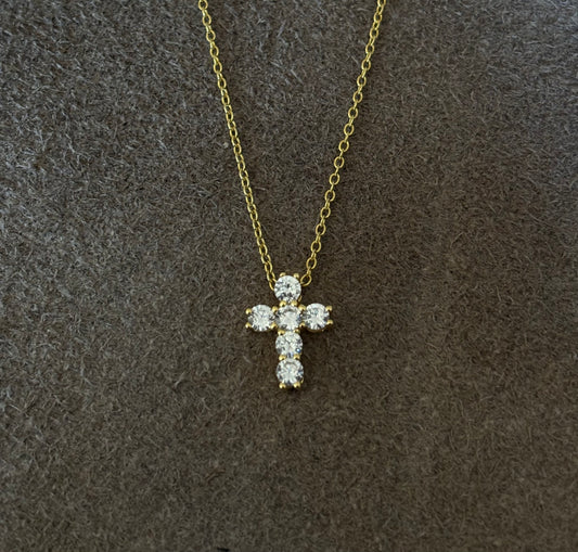 Small cross pendant necklace