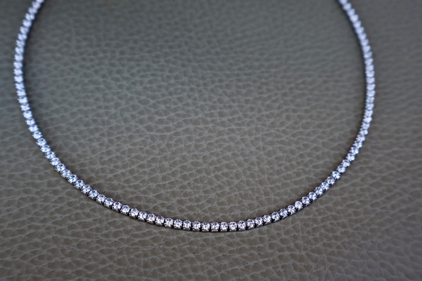 1mm tennis choker necklace