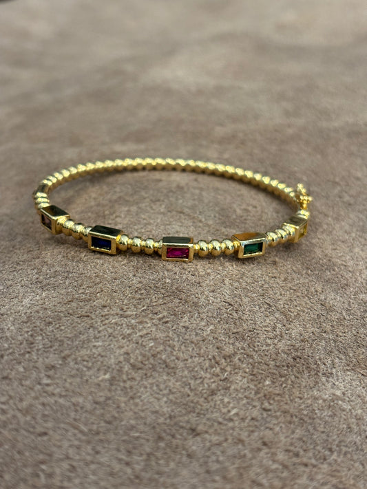 Multi stone bangle