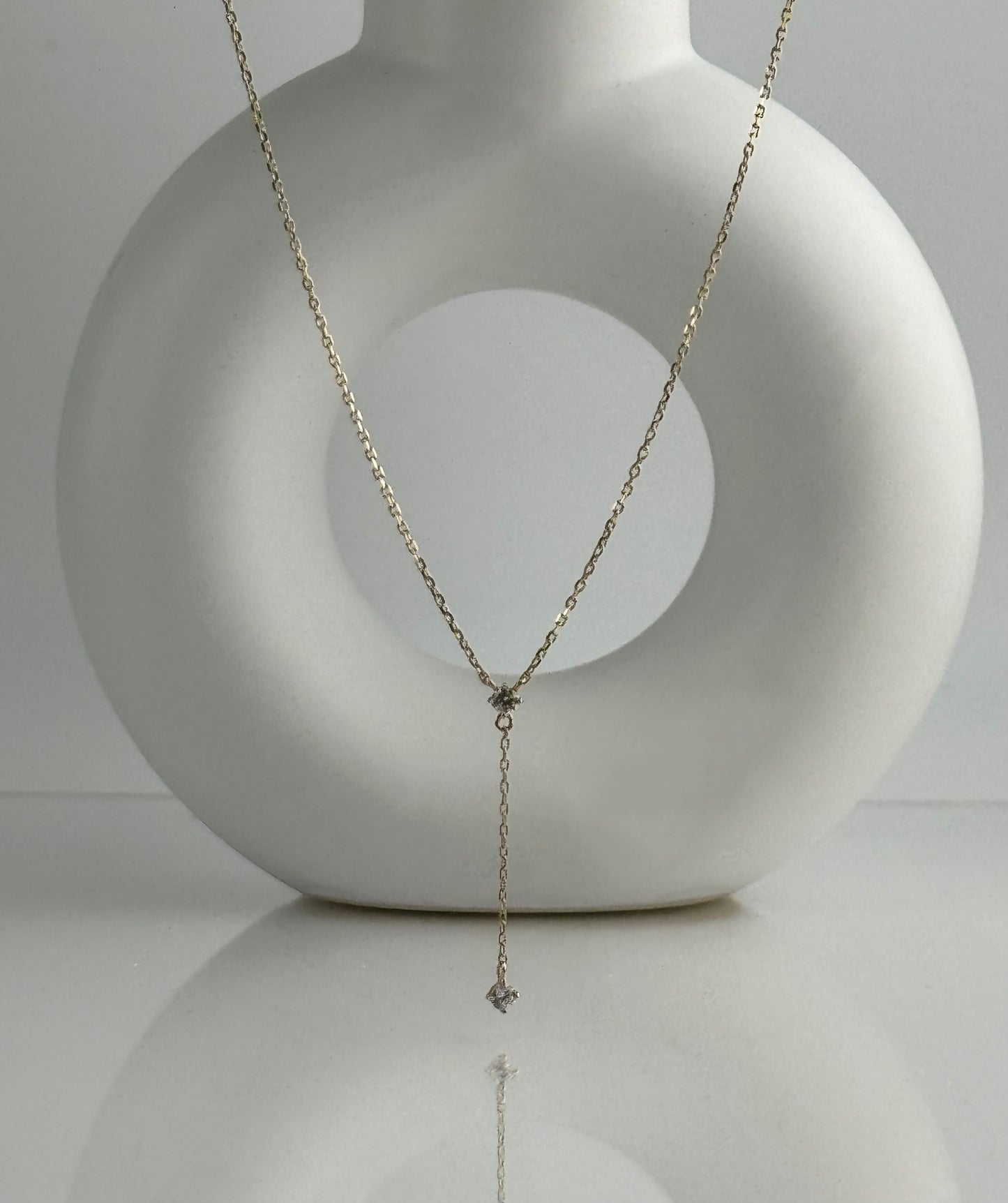 14k gold lariat necklace