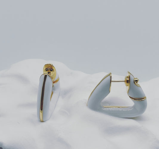 White enamel hoops